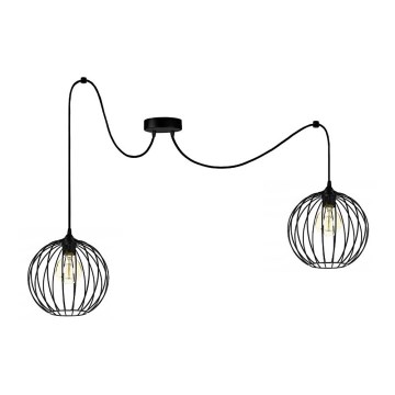 Lampadario a sospensione con filo MATT 2xE27/60W/230V ragno