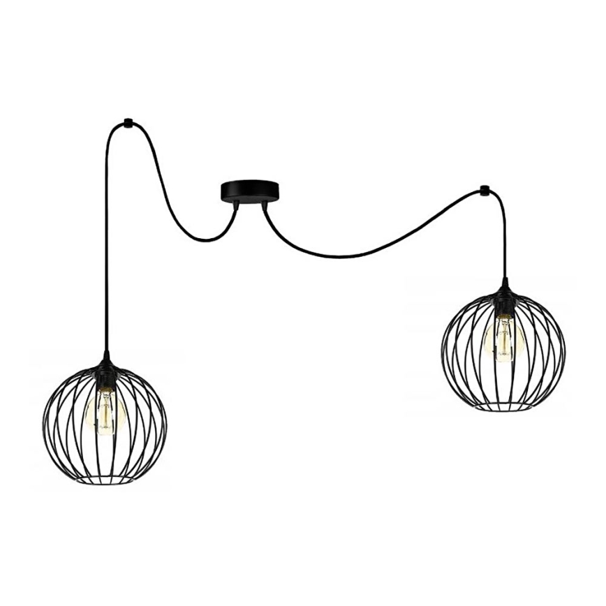 Lampadario a sospensione con filo MATT 2xE27/60W/230V ragno