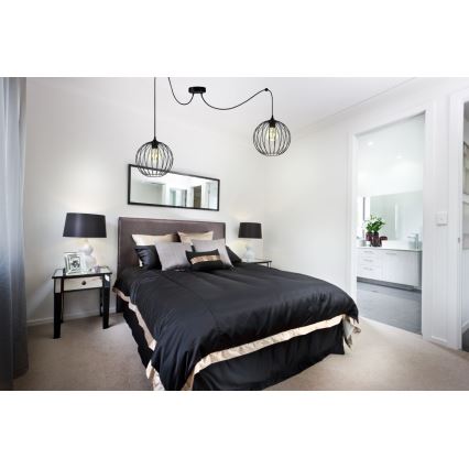 Lampadario a sospensione con filo MATT 2xE27/60W/230V ragno