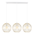 Lampadario a sospensione con filo MATT 3xE27/60W/230V bianco/oro