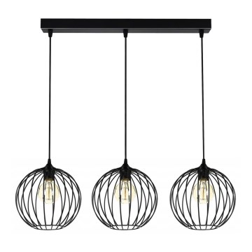 Lampadario a sospensione con filo MATT 3xE27/60W/230V