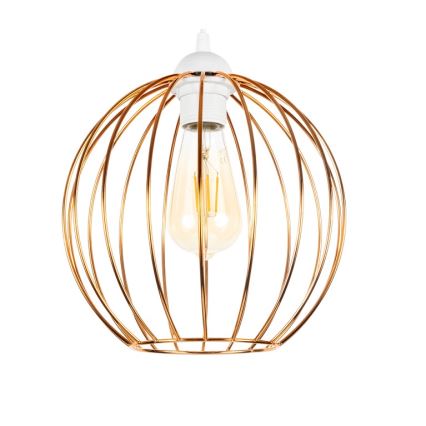 Lampadario a sospensione con filo MATT 3xE27/60W/230V ragno bianco/rame