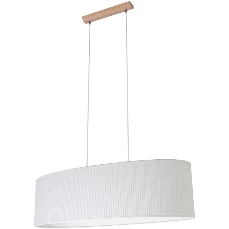Lampadario a sospensione con filo MERCEDES 2xE27/40W/230V bianco/quercia