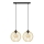 Lampadario a sospensione con filo MERCURE 2xE27/15W/230V oro/nero