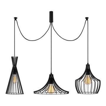 Lampadario a sospensione con filo MEZOPOTAMYA 3xE27/40W/230V ragno