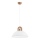 Lampadario a sospensione con filo MIGOT 1xE27/15W/230V beige/cromo lucido