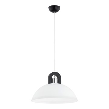 Lampadario a sospensione con filo MIGOT 1xE27/15W/230V nero/cromo lucido
