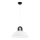 Lampadario a sospensione con filo MIGOT 1xE27/15W/230V nero/cromo lucido