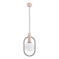 Lampadario a sospensione con filo MIKI 1xE14/10W/230V nero/beige