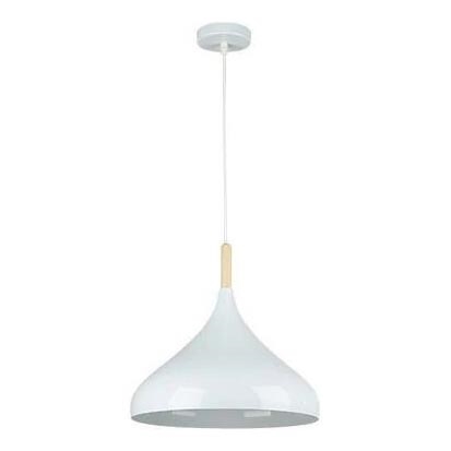 Lampadario a sospensione con filo MIKO 1xE27/60W/230V diametro 32 cm bianco