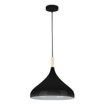 Lampadario a sospensione con filo MIKO 1xE27/60W/230V diametro 32 cm nero