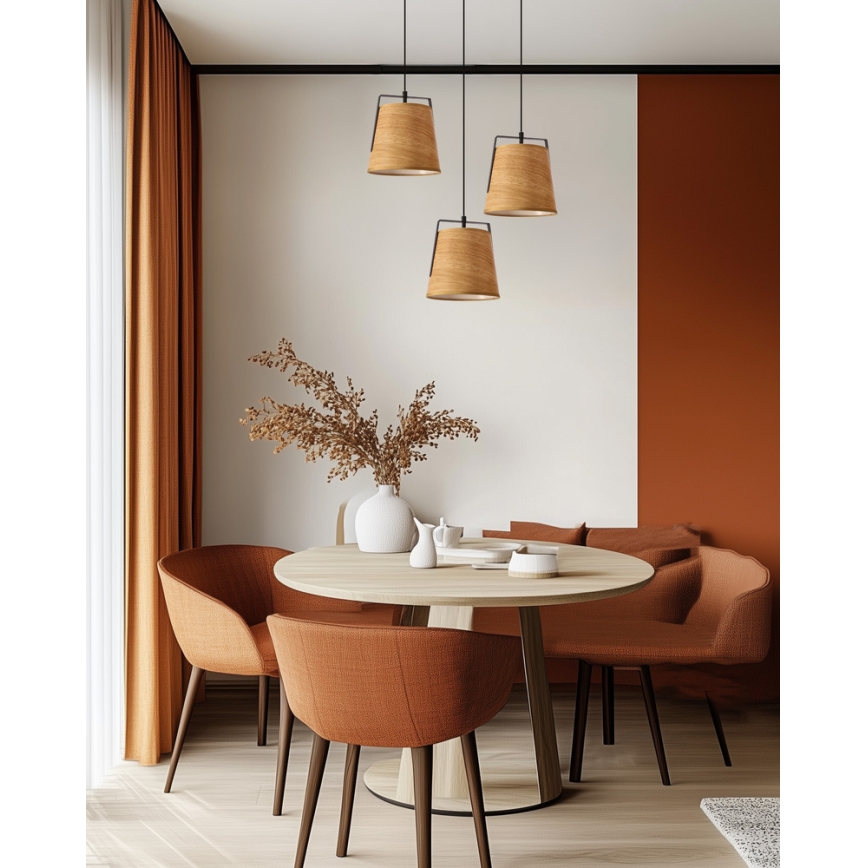 Lampadario a sospensione con filo MILBURY 1xE27/40W/230V marrone