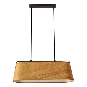 Lampadario a sospensione con filo MILBURY 2xE27/40W/230V marrone