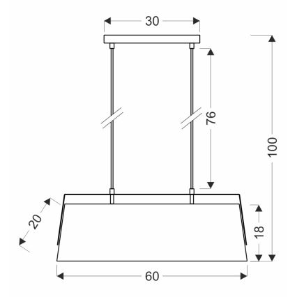 Lampadario a sospensione con filo MILBURY 2xE27/40W/230V marrone