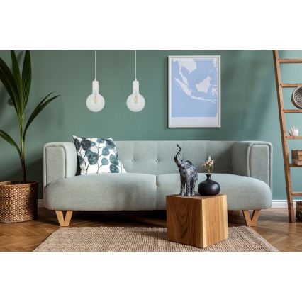 Lampadario a sospensione con filo MIROS 2xE27/60W/230V bianco
