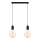 Lampadario a sospensione con filo MIROS 2xE27/60W/230V nero