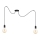 Lampadario a sospensione con filo MIROS 2xE27/60W/230V ragno nero