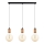 Lampadario a sospensione con filo MIROS 3xE27/60W/230V nero/rame