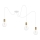Lampadario a sospensione con filo MIROS 3xE27/60W/230V ragno bianco/oro