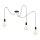 Lampadario a sospensione con filo MIROS 3xE27/60W/230V ragno nero