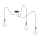Lampadario a sospensione con filo MIROS 3xE27/60W/230V ragno nero/oro