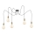Lampadario a sospensione con filo MIROS 5xE27/60W/230V ragno nero/oro