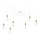 Lampadario a sospensione con filo MIROS 7xE27/60W/230V ragno bianco/oro