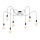 Lampadario a sospensione con filo MIROS 7xE27/60W/230V ragno nero