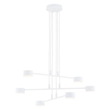 Lampadario a sospensione con filo MODUS 6xGX53/10W/230V bianco