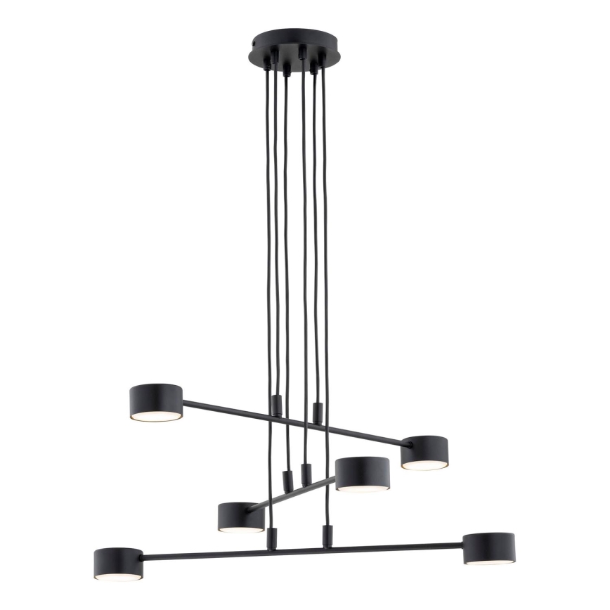 Lampadario a sospensione con filo MODUS 6xGX53/10W/230V nero