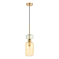 Lampadario a sospensione con filo MOLLY 1xE14/40W/230V diametro 12 cm oro/arancione/verde