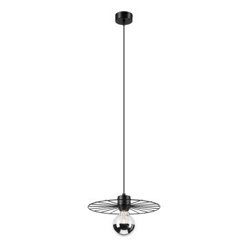 Lampadario a sospensione con filo MONTANA 1xE27/15W/230V diametro 30 cm nero