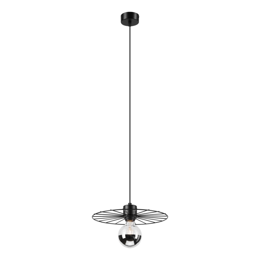 Lampadario a sospensione con filo MONTANA 1xE27/15W/230V diametro 30 cm nero