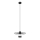 Lampadario a sospensione con filo MONTANA 1xE27/15W/230V diametro 30 cm nero