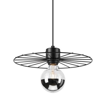 Lampadario a sospensione con filo MONTANA 1xE27/15W/230V diametro 30 cm nero