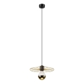 Lampadario a sospensione con filo MONTANA 1xE27/15W/230V diametro 30 cm oro/nero
