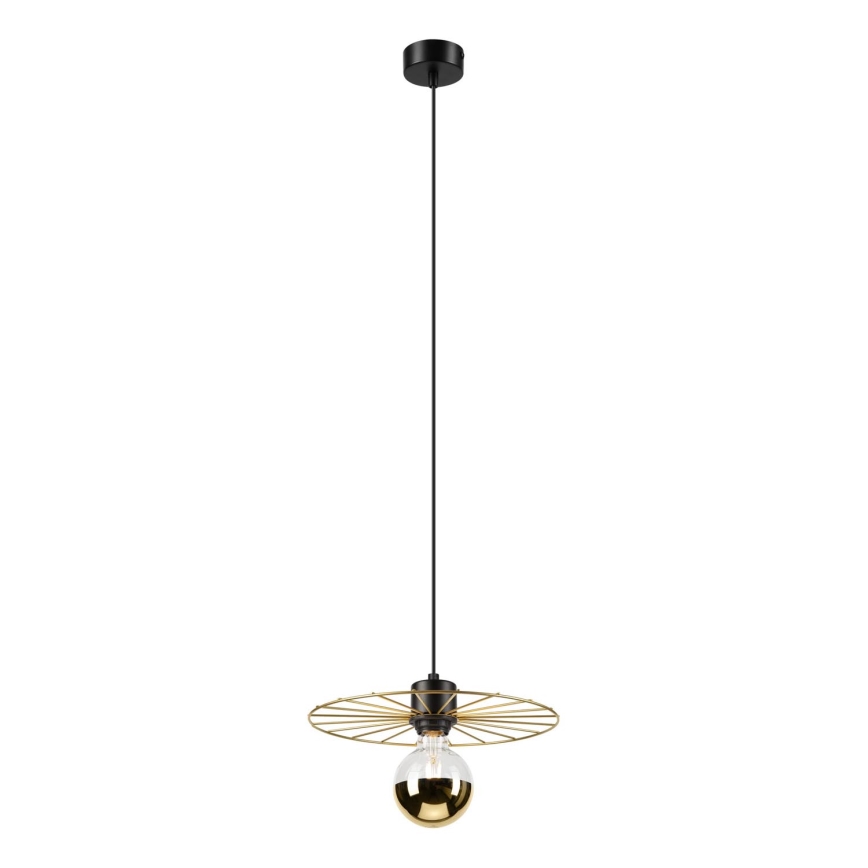 Lampadario a sospensione con filo MONTANA 1xE27/15W/230V diametro 30 cm oro/nero