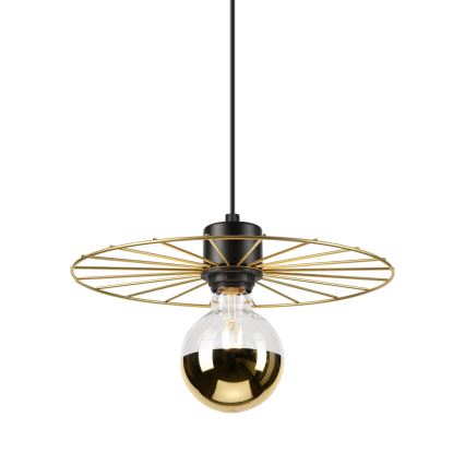 Lampadario a sospensione con filo MONTANA 1xE27/15W/230V diametro 30 cm oro/nero
