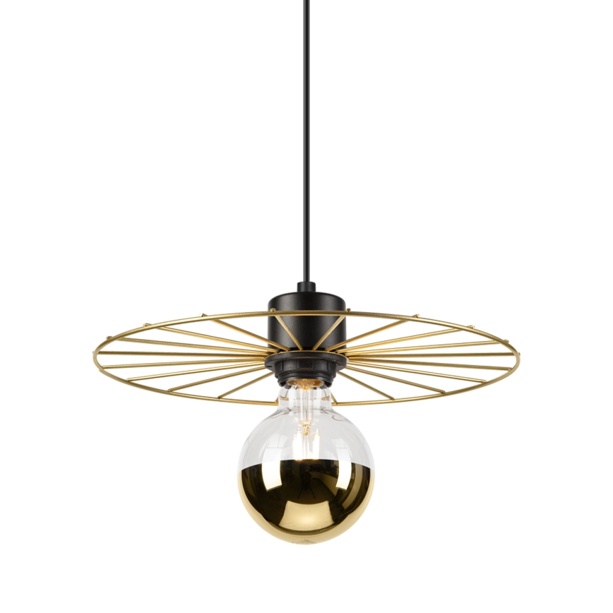 Lampadario a sospensione con filo MONTANA 1xE27/15W/230V diametro 30 cm oro/nero