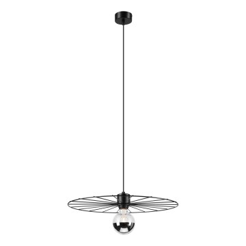 Lampadario a sospensione con filo MONTANA 1xE27/15W/230V diametro 45 cm nero