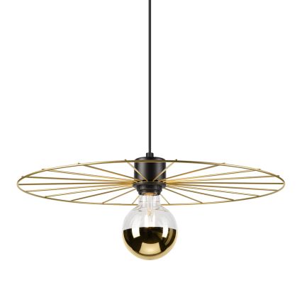 Lampadario a sospensione con filo MONTANA 1xE27/15W/230V diametro 45 cm oro/nero