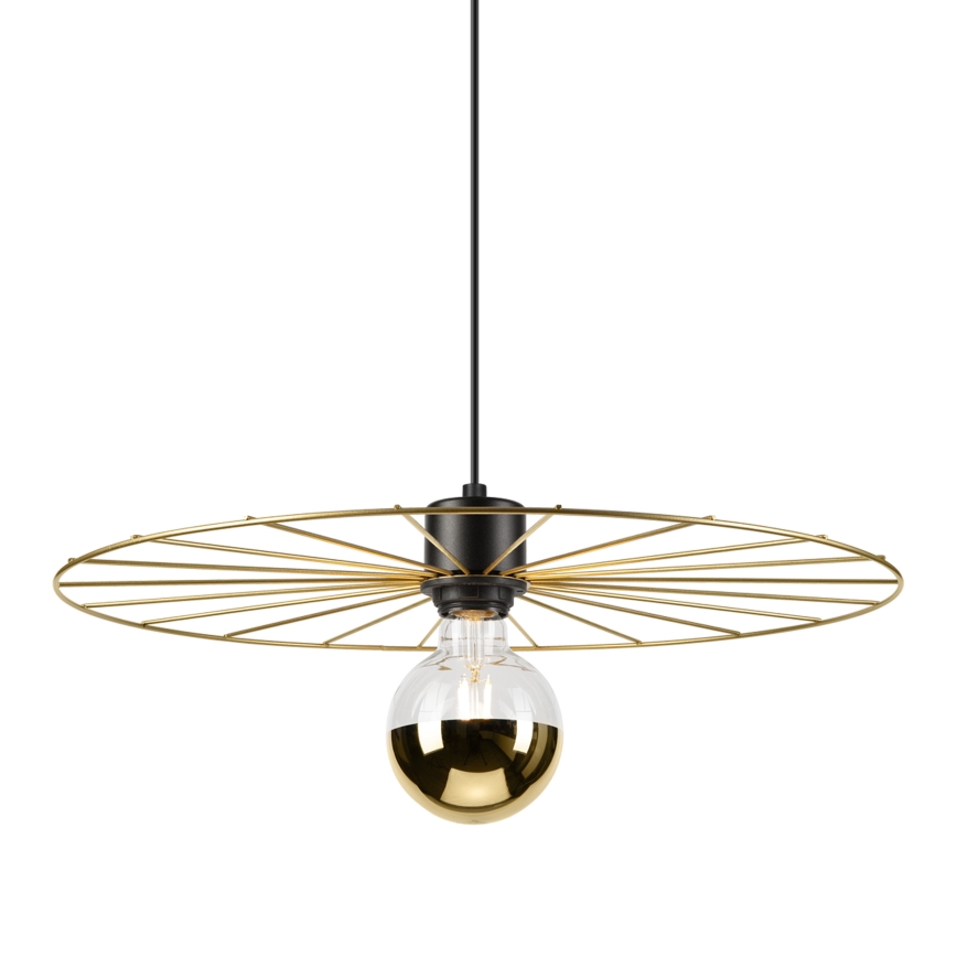 Lampadario a sospensione con filo MONTANA 1xE27/15W/230V diametro 45 cm oro/nero