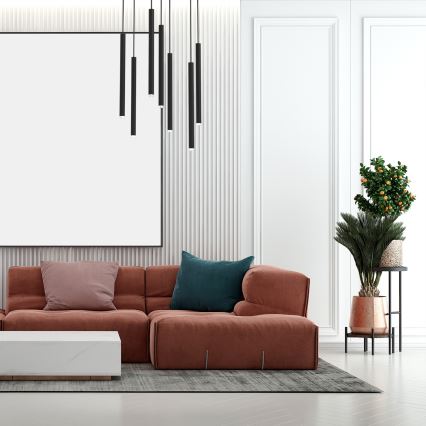 Lampadario a sospensione con filo MONZA 7xG9/8W/230V nero
