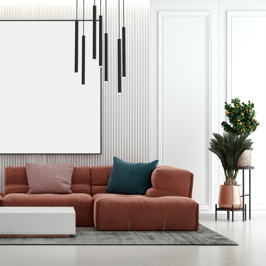Lampadario a sospensione con filo MONZA 7xG9/8W/230V nero