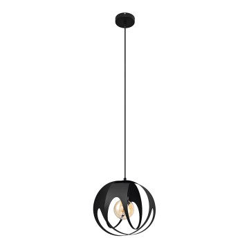 Lampadario a sospensione con filo MOONLIGHT 1xE27/15W/230V nero