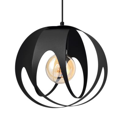 Lampadario a sospensione con filo MOONLIGHT 1xE27/15W/230V nero