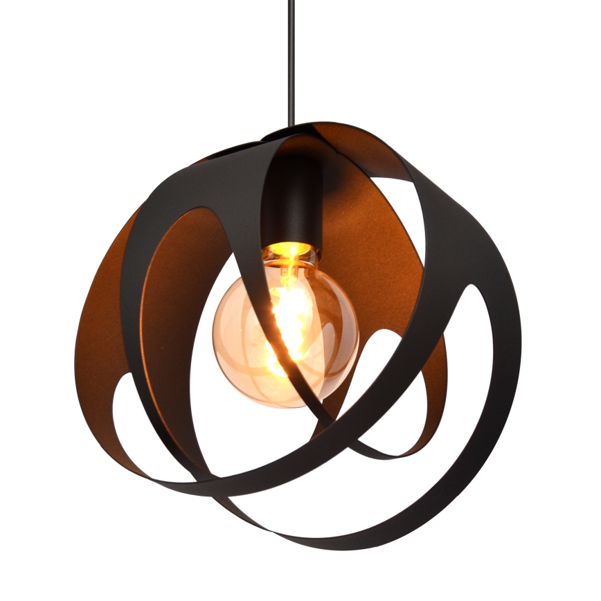 Lampadario a sospensione con filo MOONLIGHT 1xE27/15W/230V nero
