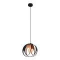 Lampadario a sospensione con filo MOONLIGHT 1xE27/15W/230V nero/rame