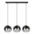 Lampadario a sospensione con filo MOONLIGHT 3xE27/15W/230V nero