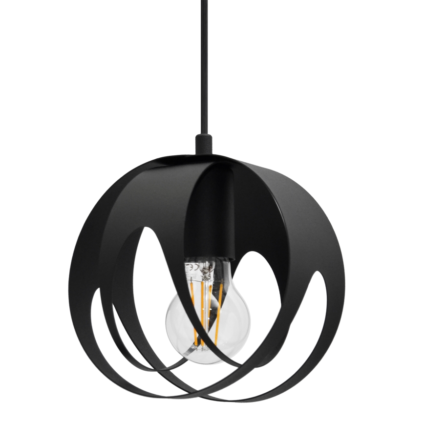Lampadario a sospensione con filo MOONLIGHT 3xE27/15W/230V nero